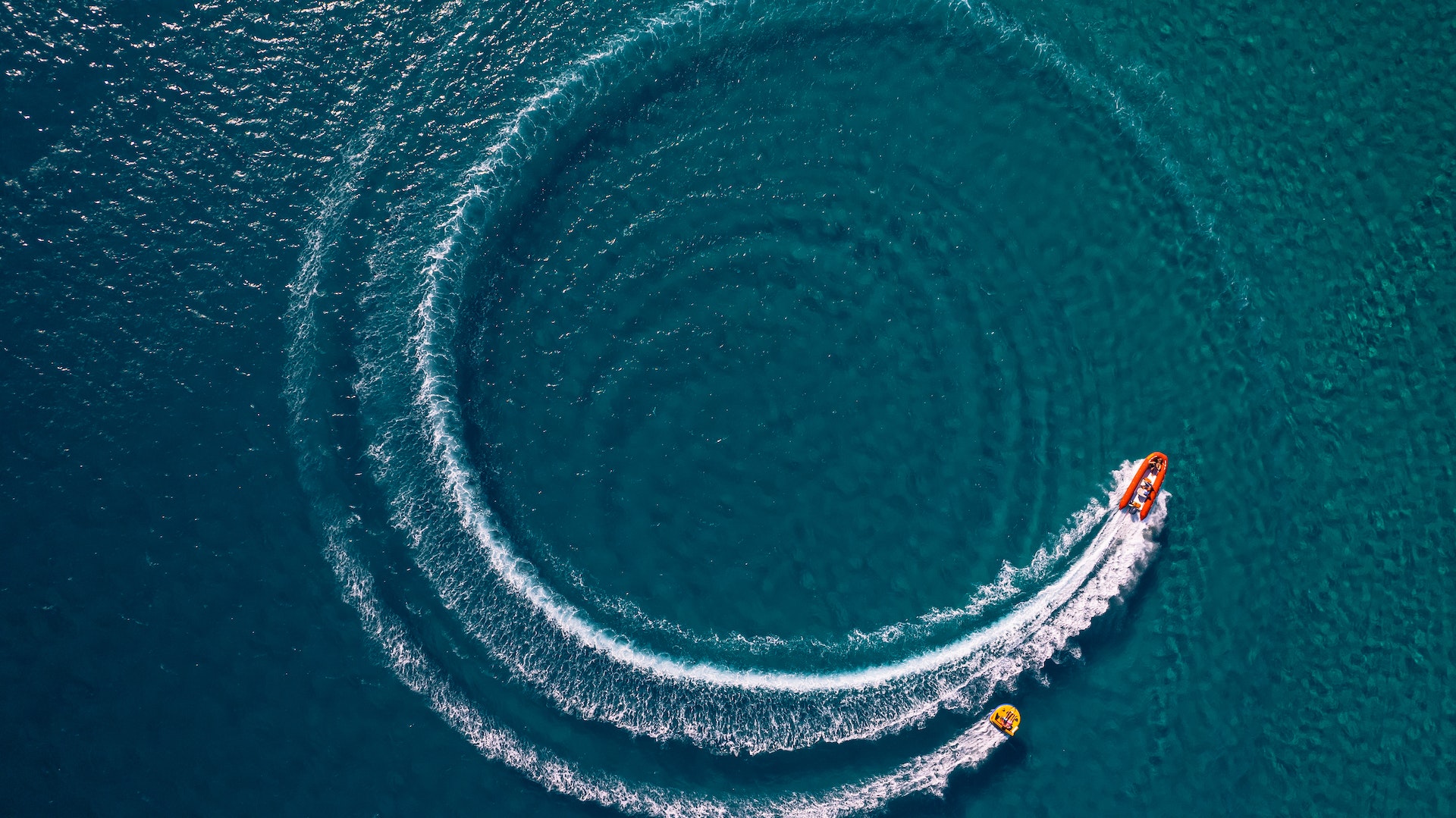 Jet-ski seen from above