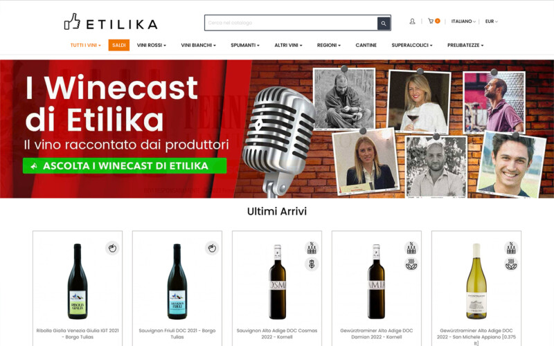 Etilika home page screenshot