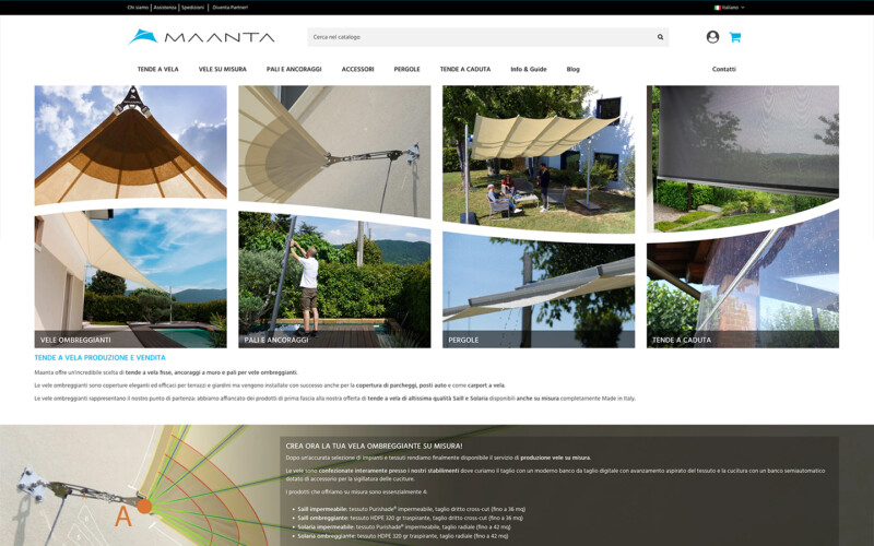 Maanta homepage screenshot